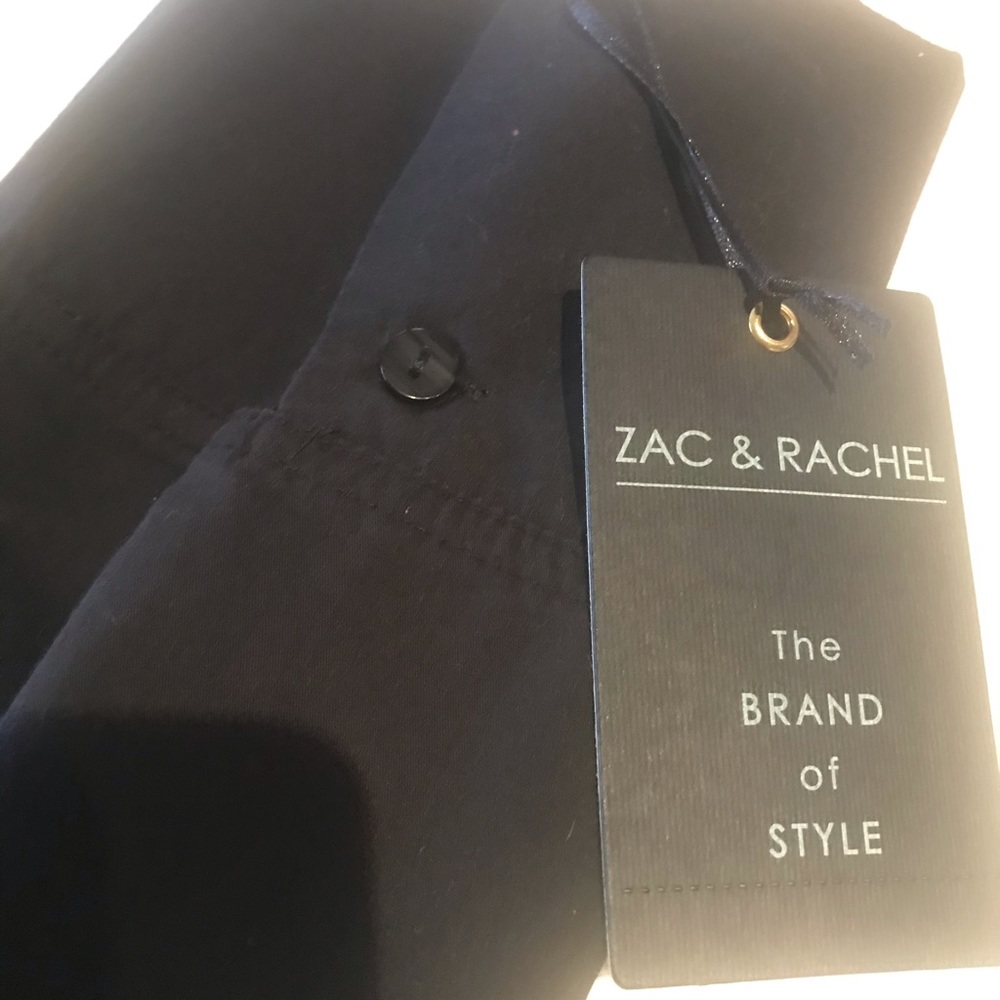 💋SOLD💋NWT ZAC & RACHEL BLACK BLOUSE, BUTTON